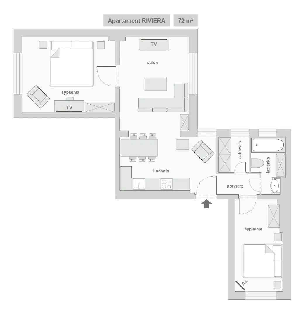 Sanhaus Apartments - Riviera - Apartament Z Dwoma Sypialniami, 100 Metrow Od Deptaka Sopot Poland